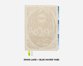 Swan Lake mid-year planner with different tab combinations.