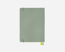 Green planner cover on a white background