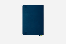 Blue notebook on a white background