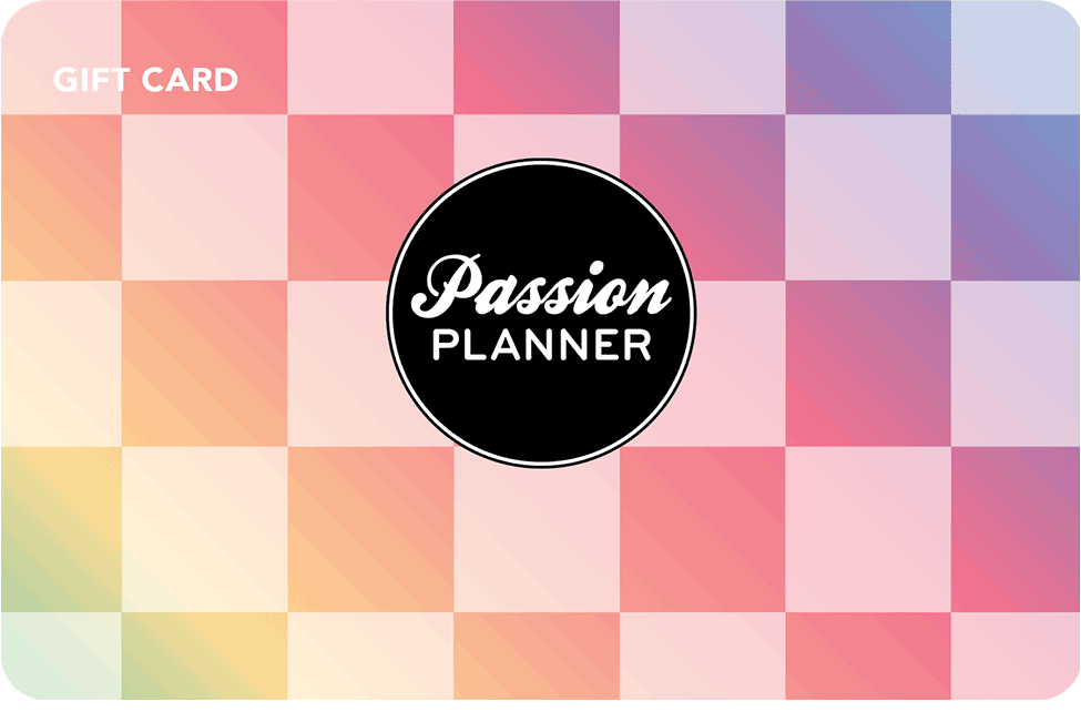 Rainbow Checkered Gift Card - Passion Planner