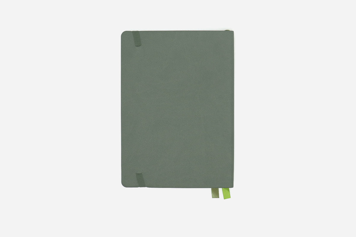 calm green bullet journal back cover