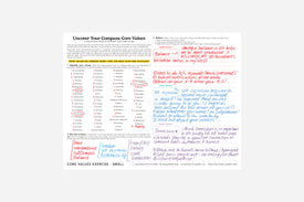 core values worksheet close up