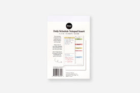 daily schedule notepad back