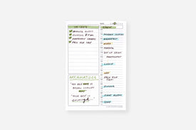 daily notepad insert filled in