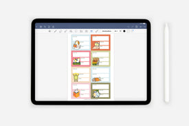 digital book lovers sticker book page