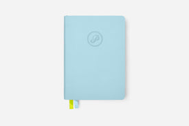 dreamy blue bullet journal front cover