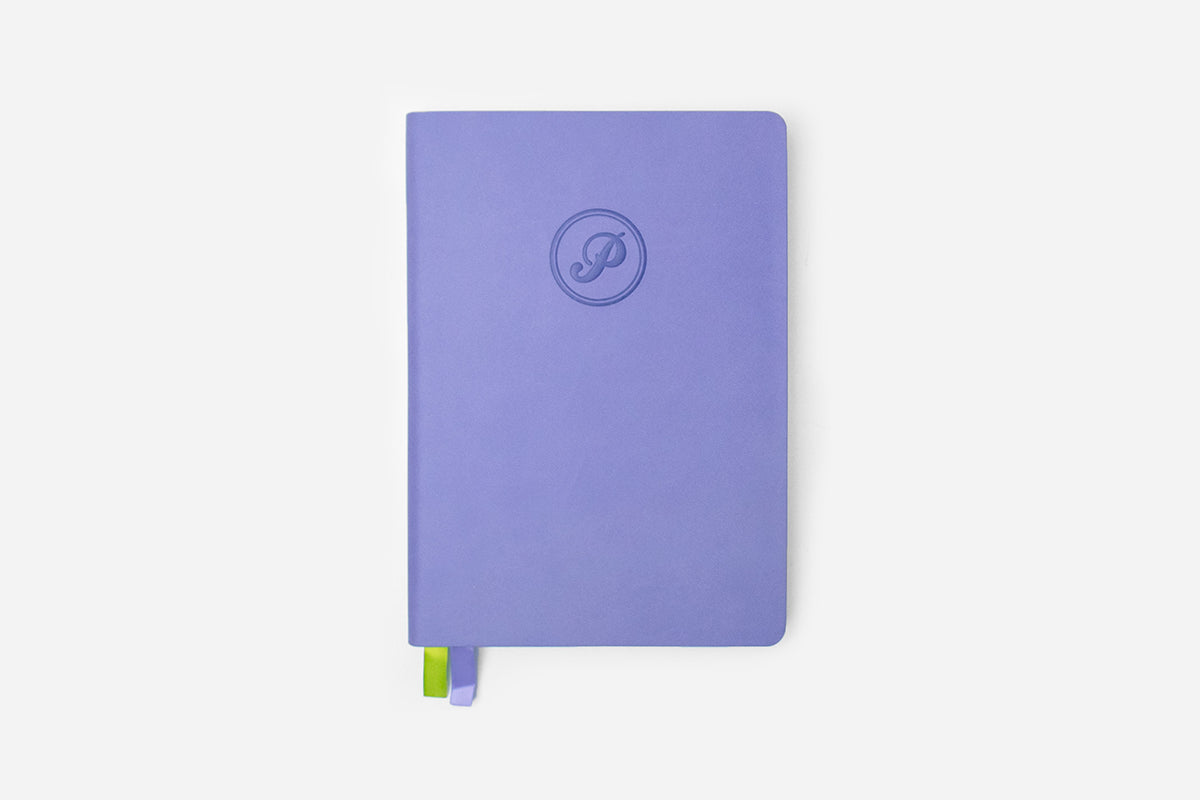dreamy periwinkle bullet journal front cover