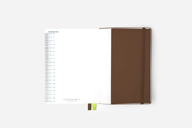 espresso brown bullet journal back pocket