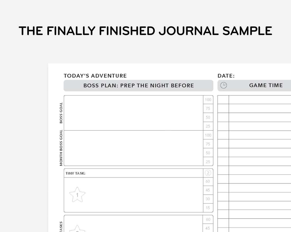 The Finally Finished Journal Sample