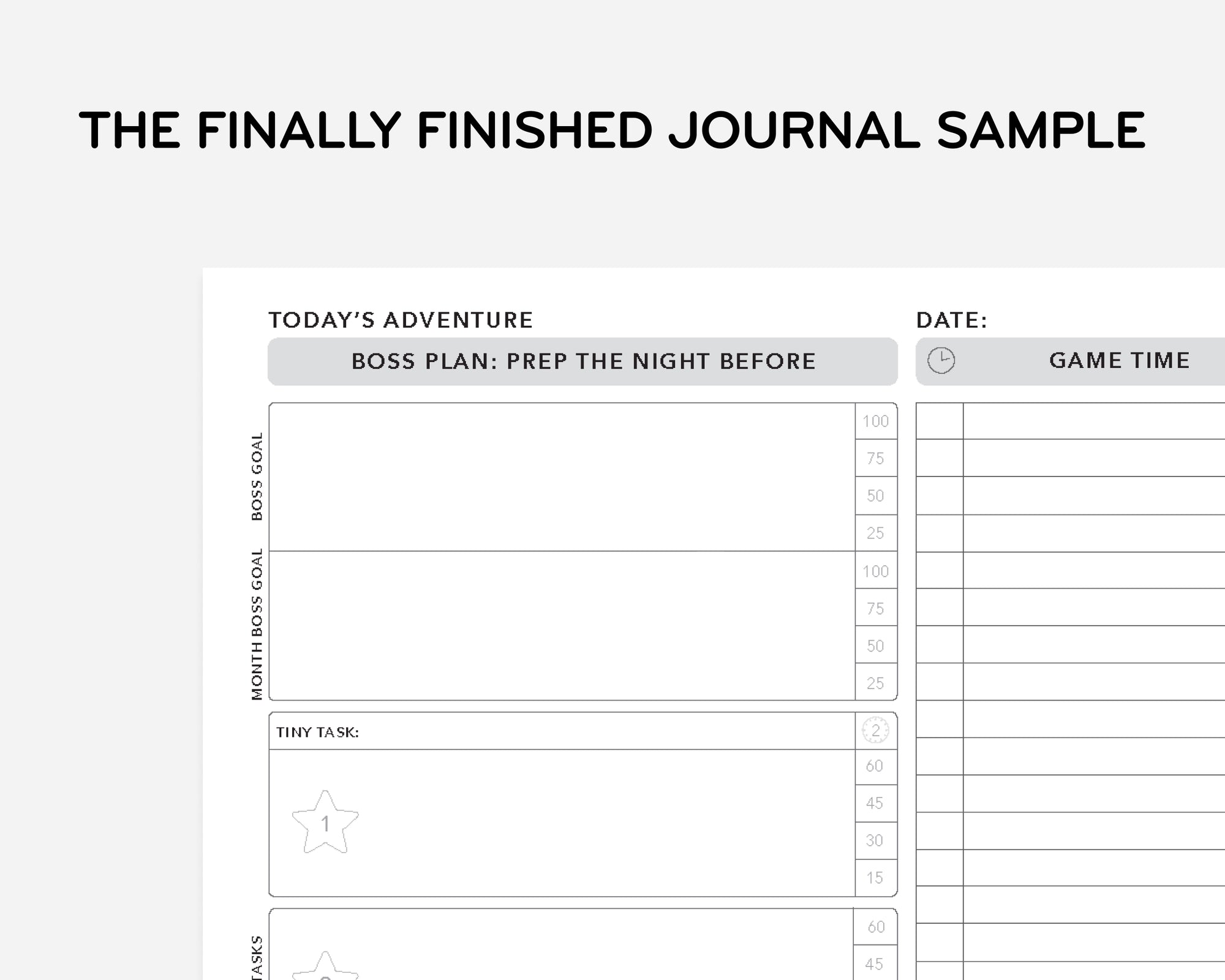 The Finally Finished Journal Sample