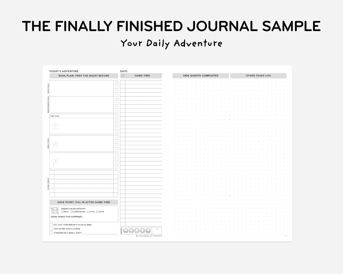 The Finally Finished Journal Sample