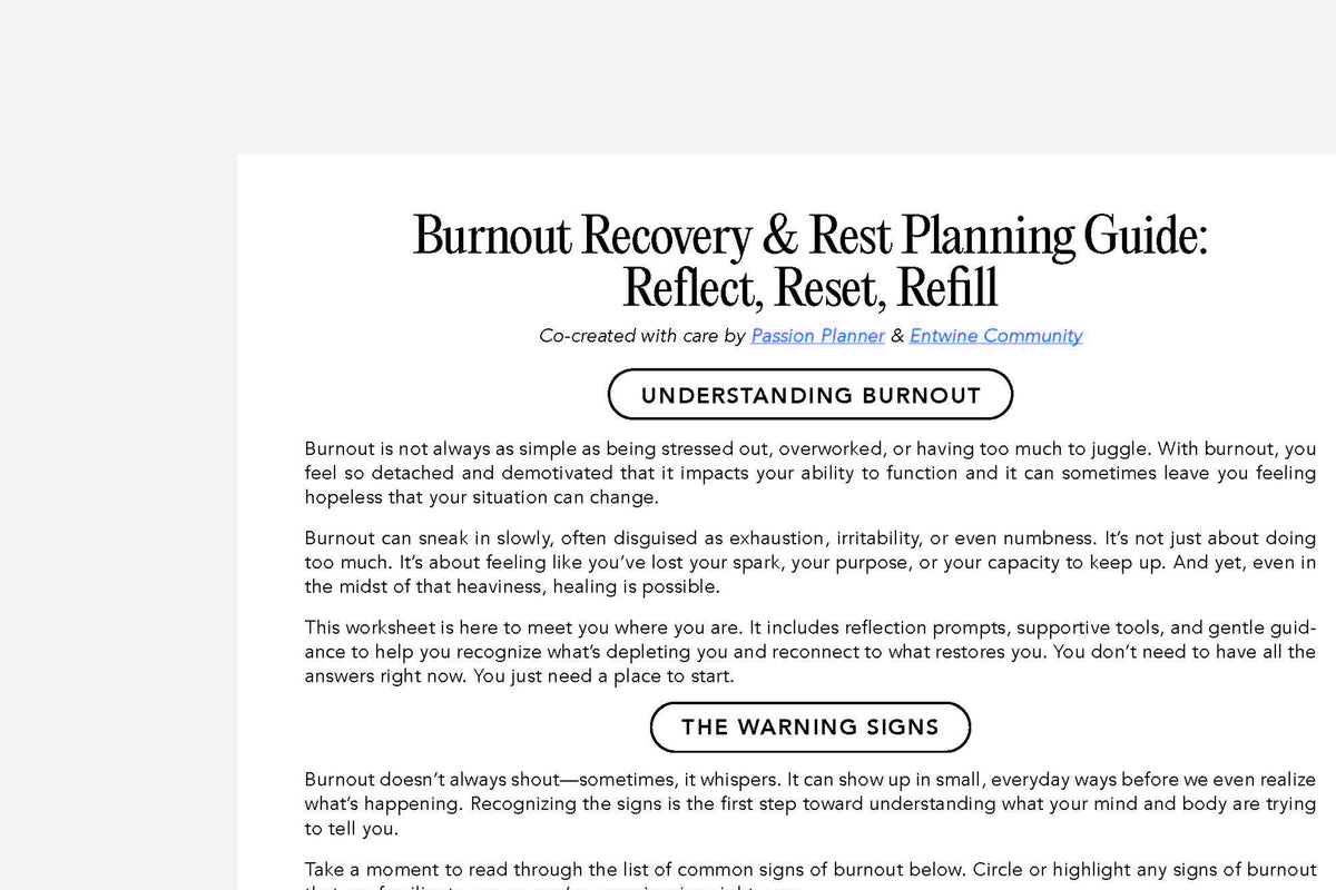 Burnout Recovery & Rest Planning Guide