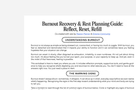 Burnout Recovery & Rest Planning Guide