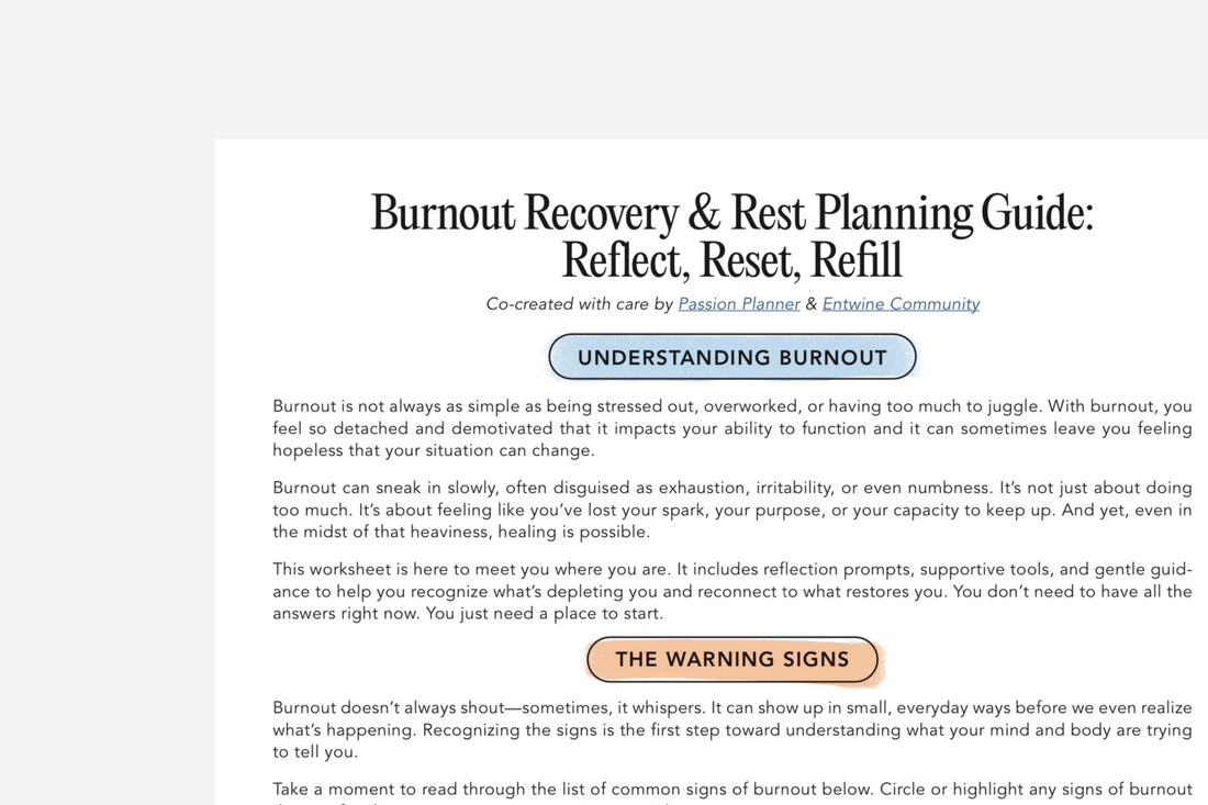 Burnout Recovery &amp; Rest Planning Guide