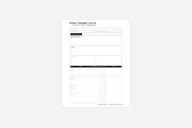 free project planner printable template