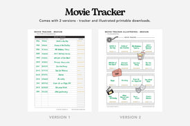 Movie, TV Show, Music, and Podcast Tracker PDFs - Passion Planner