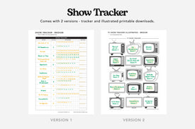 Movie, TV Show, Music, and Podcast Tracker PDFs - Passion Planner