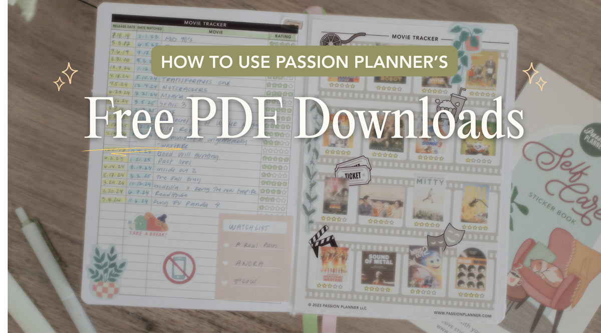 Load video: How to Use Our FREE PDF Downloads in Your Passion Planner