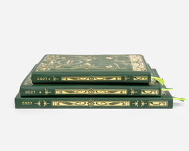 Weekly 2027 Planner - Gilded Green Nouveau