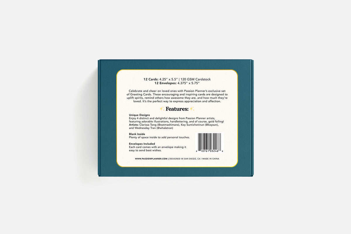 back of greeting card box