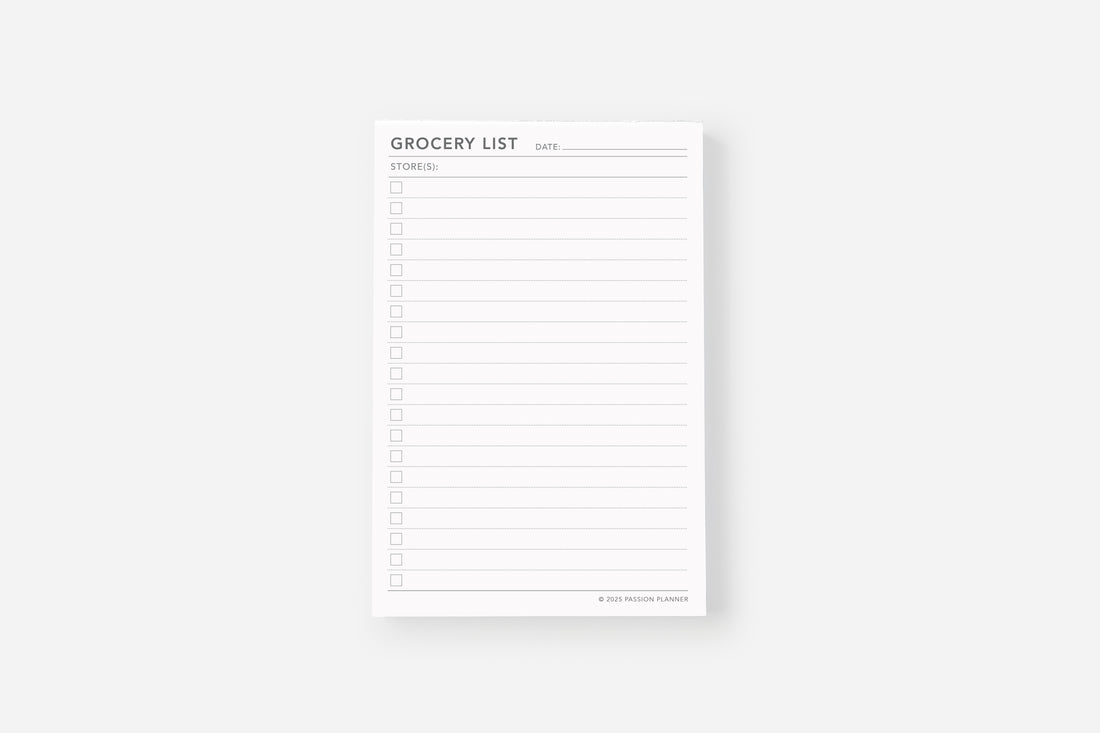 grocery list notepad insert