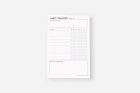 habit tracker notepad insert