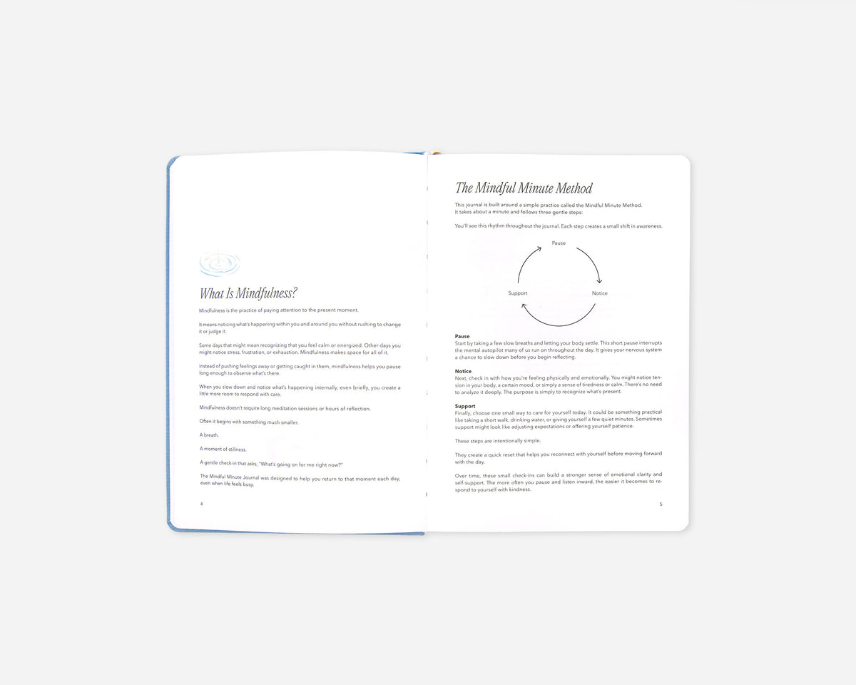 Mindful Minute Journal - Serene Blue