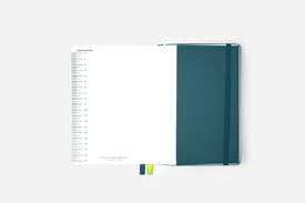 ocean teal bullet journal back pocket