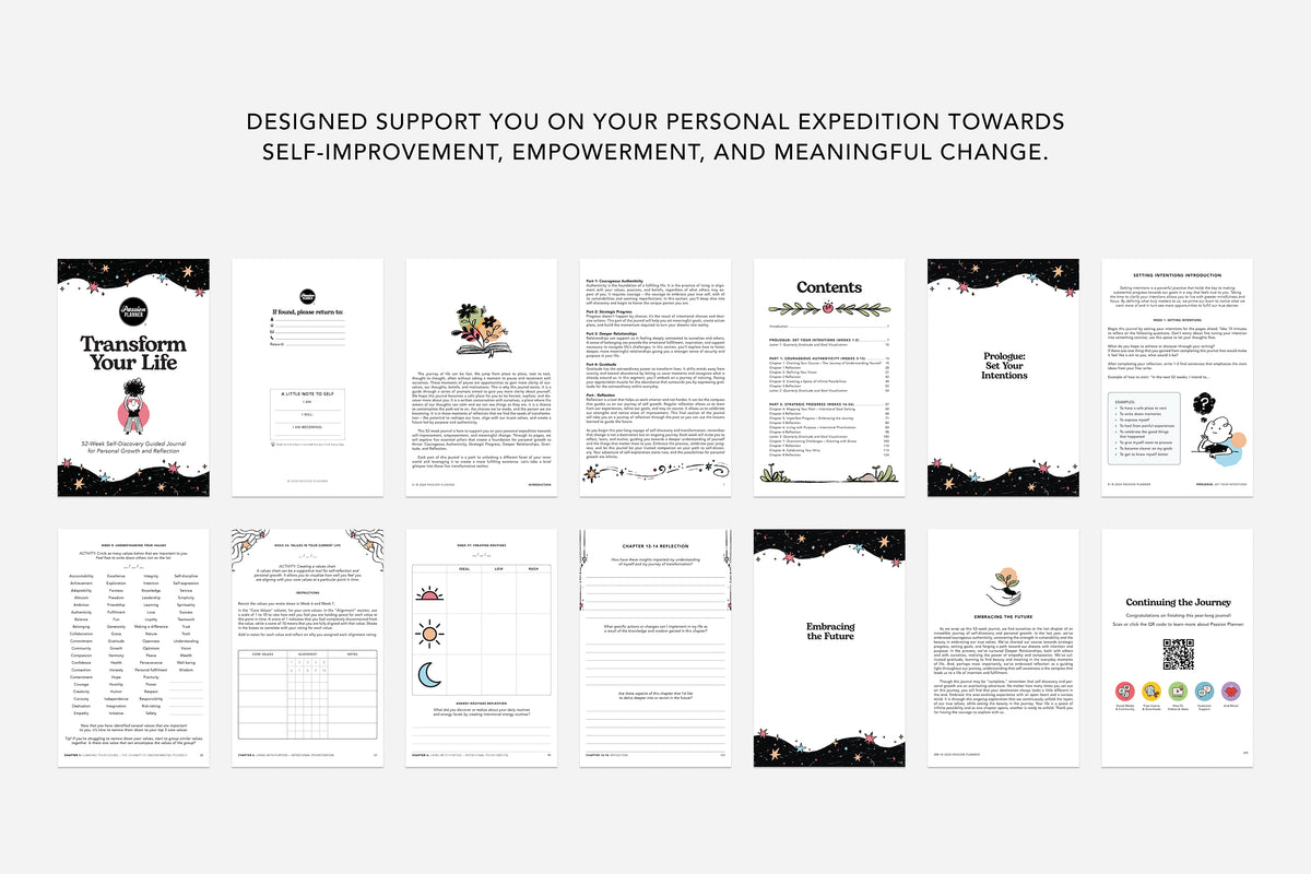 guided digital journal sample pages
