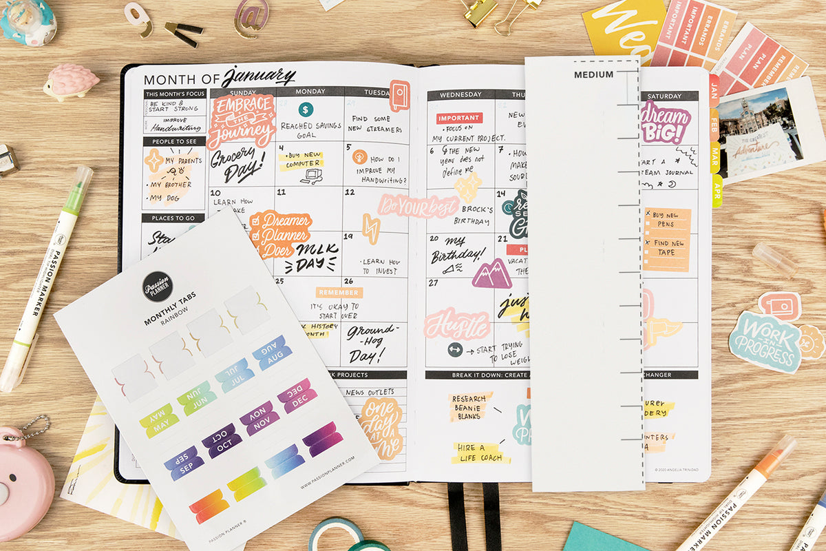 Monthly Tabs Guide - Passion Planner
