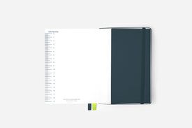twilight teal bullet journal back pocket