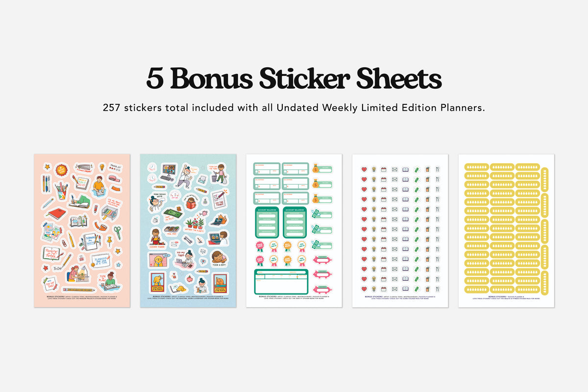 undated weekly planner free sticker sheets
