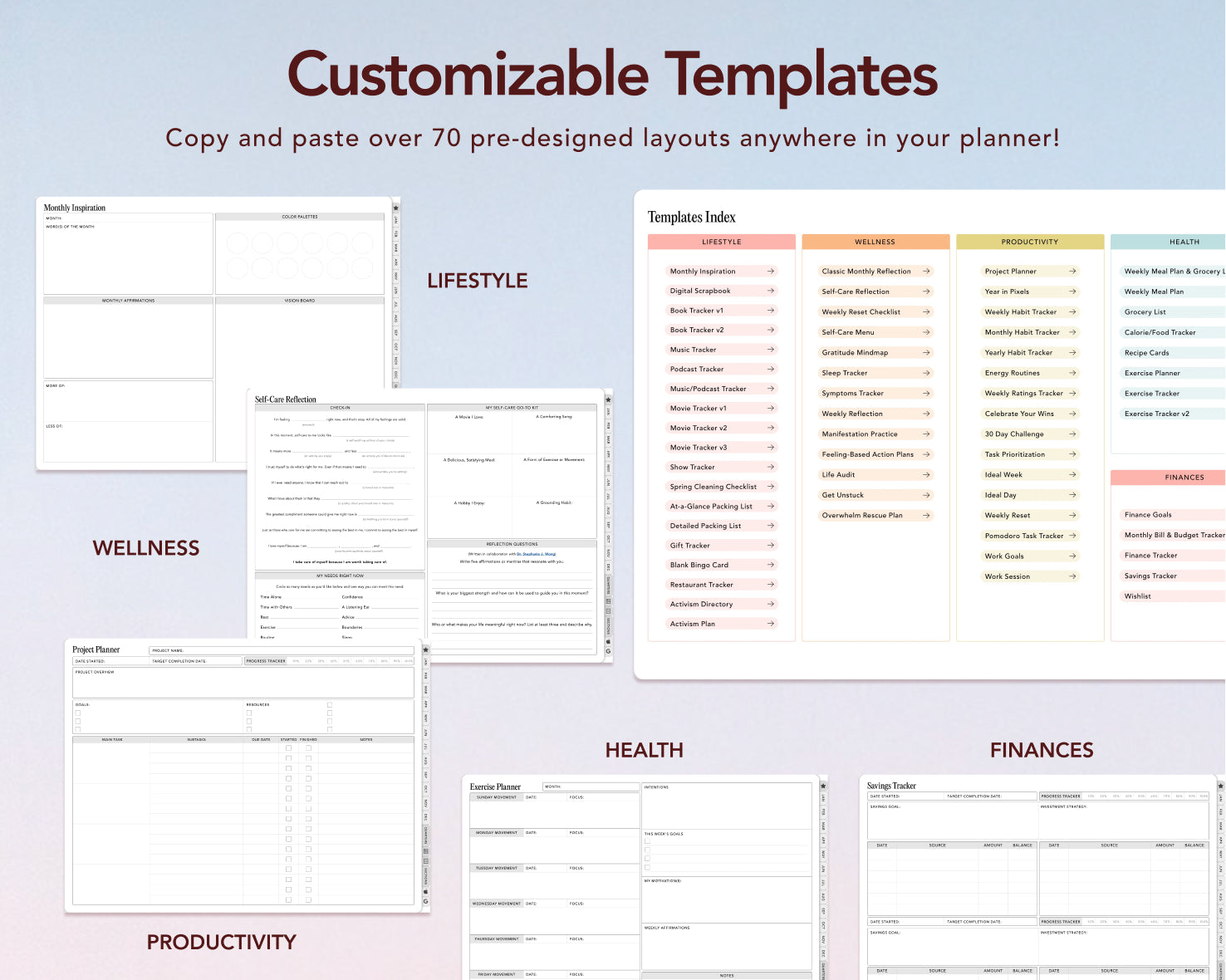Digital Planner - Undated Weekly & Daily - Bundle