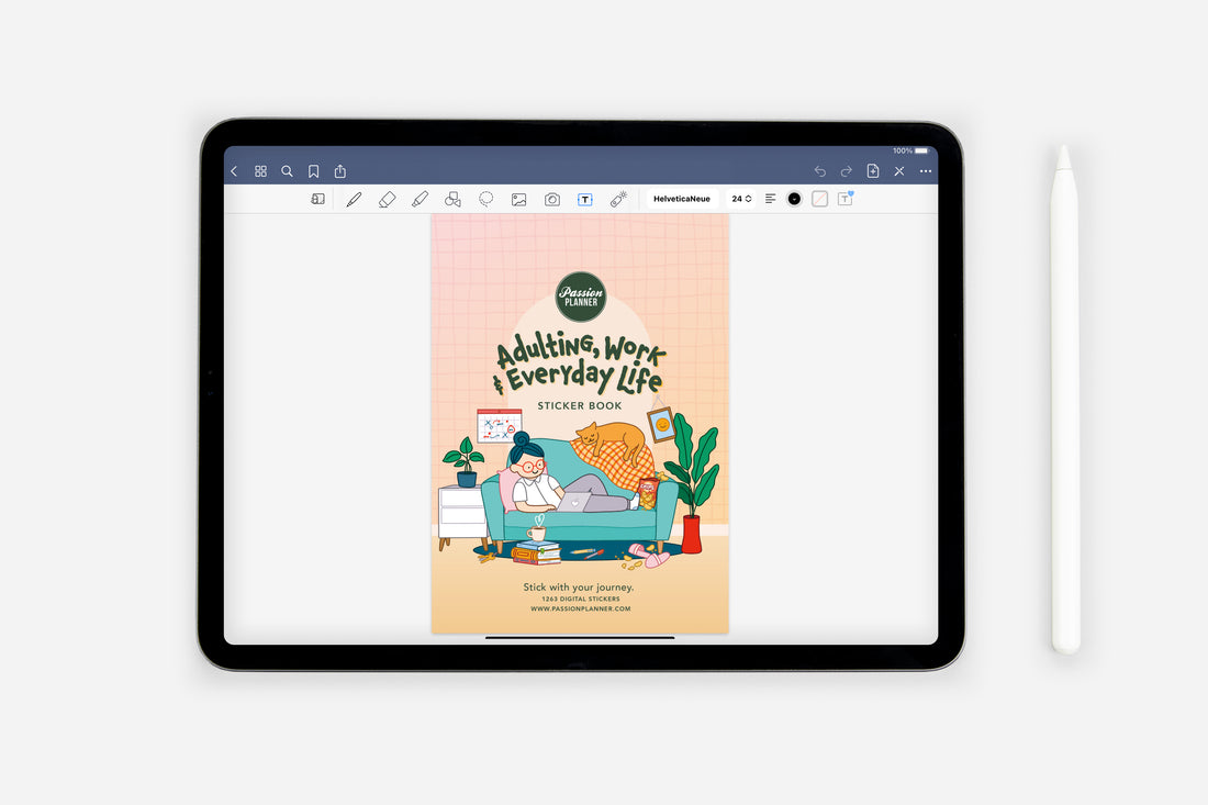 Digital Adulting, Work and Everyday Life Sticker Book - Passion Planner
