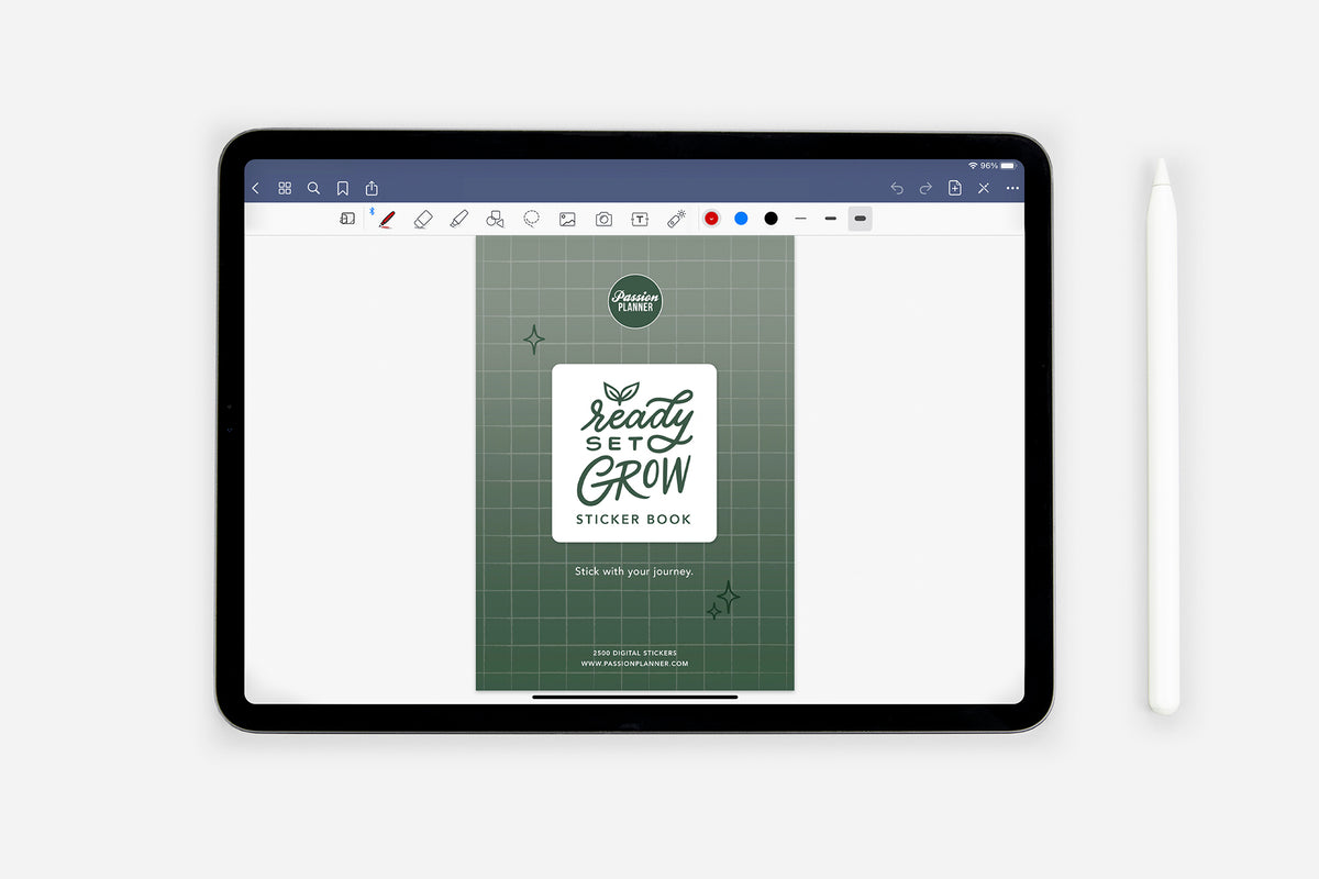 Digital Ready Set Grow Sticker Book - Passion Planner