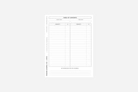 Passion Journal Table of Contents - Passion Planner