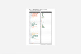 Meal Plan and Grocery List - Passion Planner