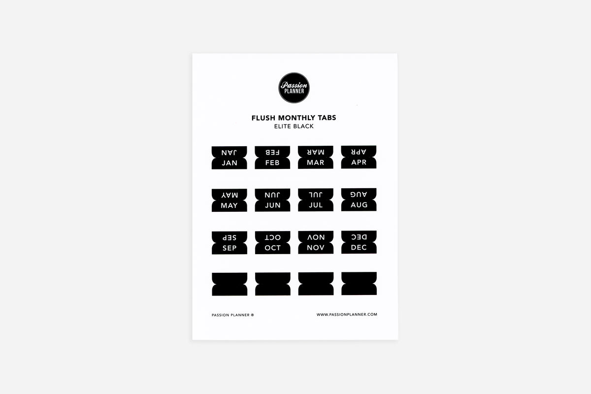 Flush Monthly Tabs - Passion Planner