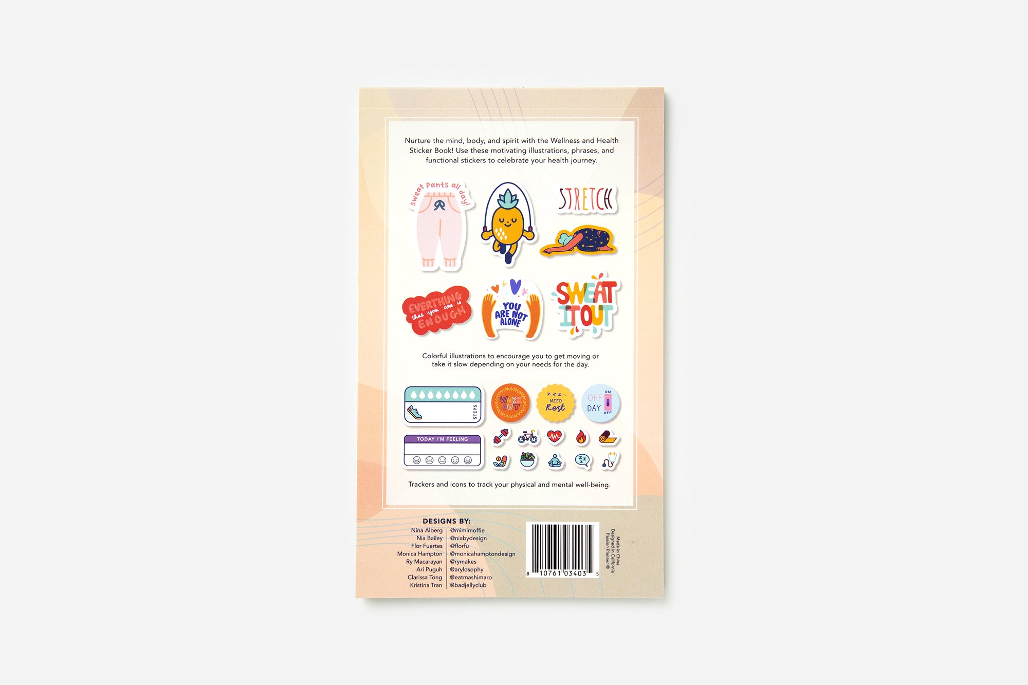 Wellness and Health Sticker Book - Passion Planner