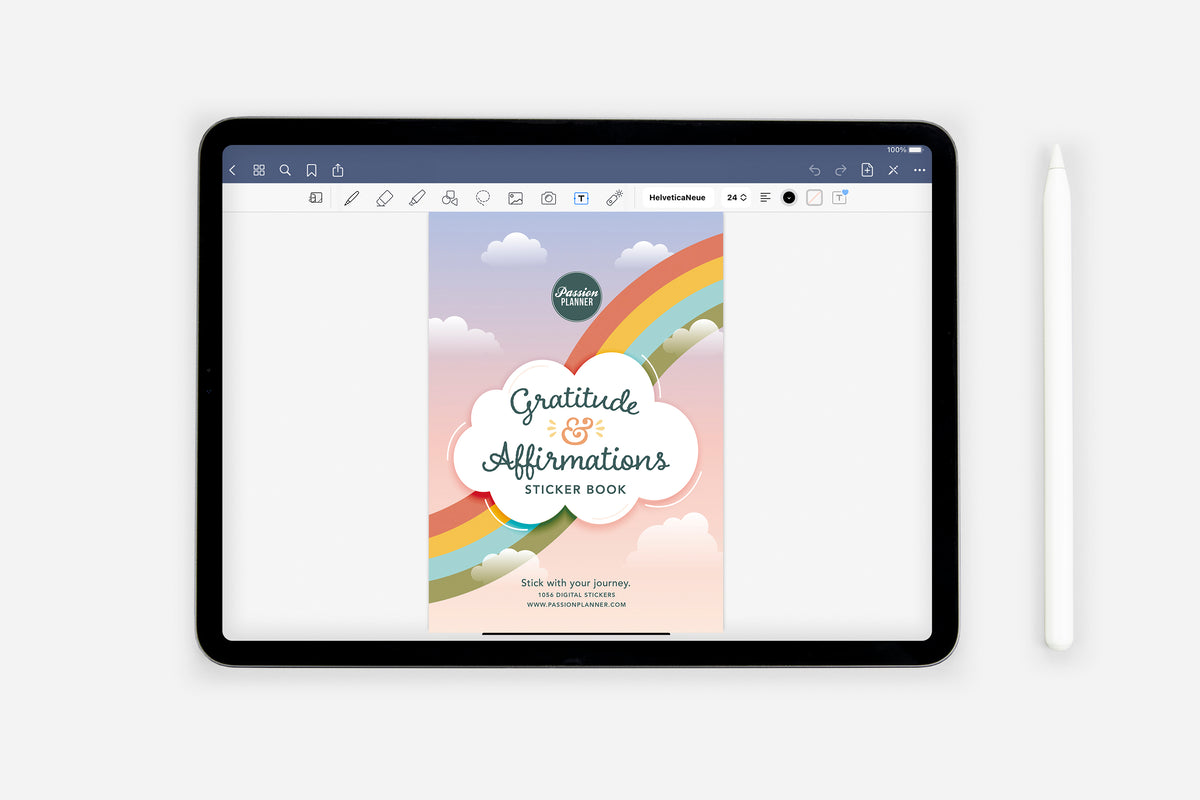 Digital Gratitude and Affirmations Sticker Book - Passion Planner