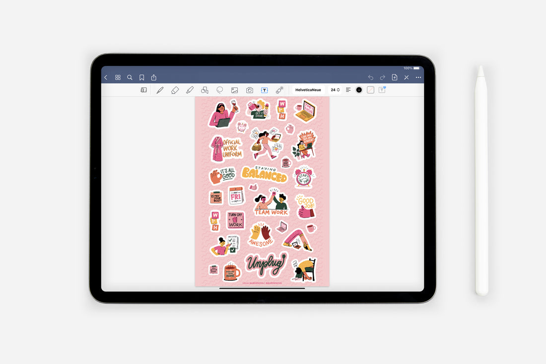 Digital Adulting, Work and Everyday Life Sticker Book - Passion Planner