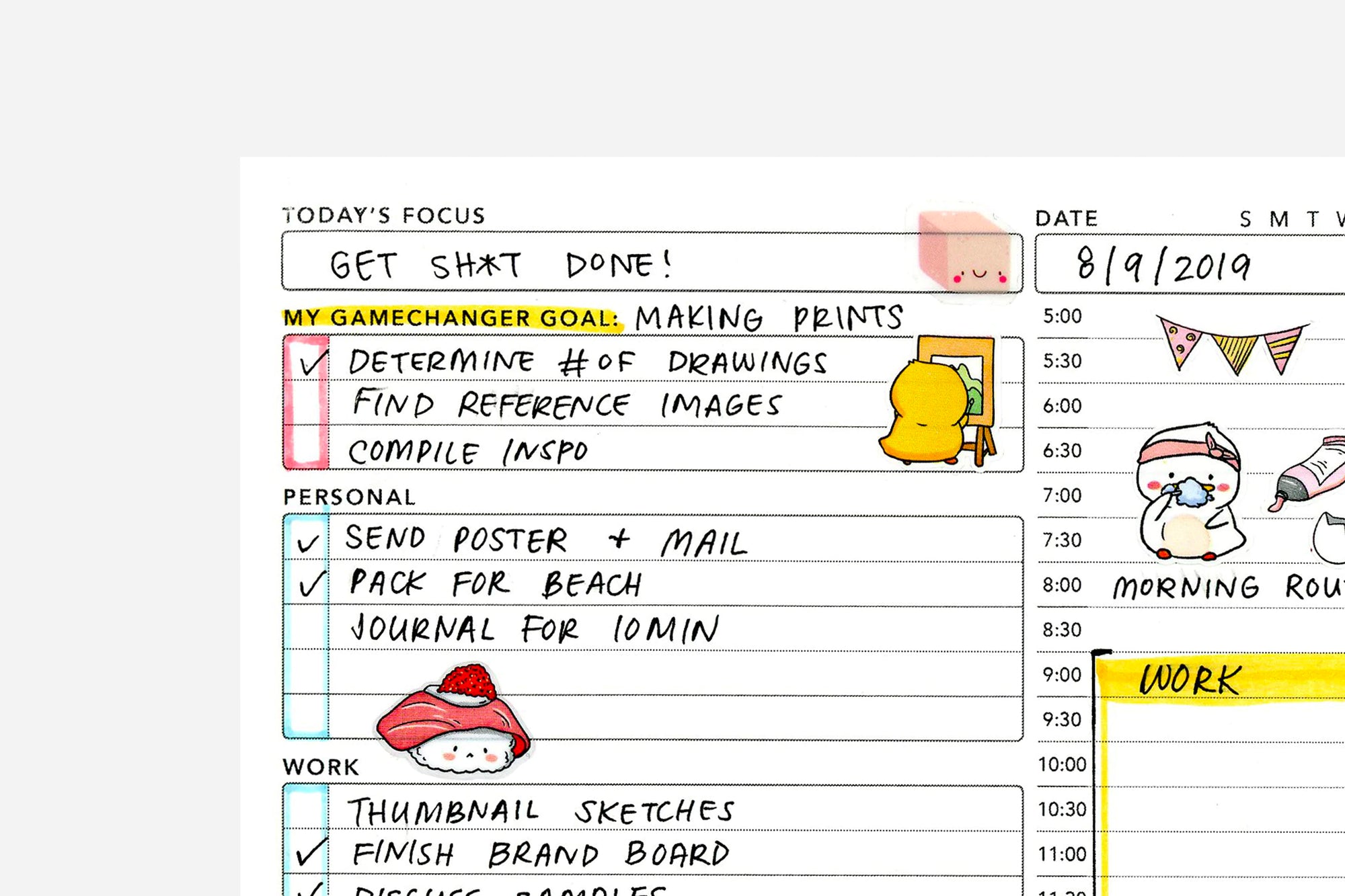 Daily Layout - Passion Planner