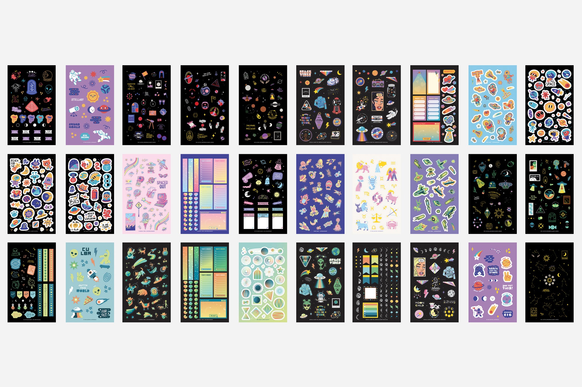Digital Out of this World! Space Sticker Book - Passion Planner