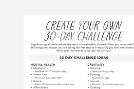 Create Your Own 30-Day Challenge - Passion Planner