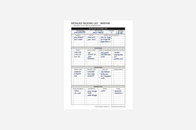 Packing List PDF - Passion Planner