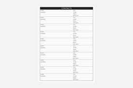 Contacts - Passion Planner