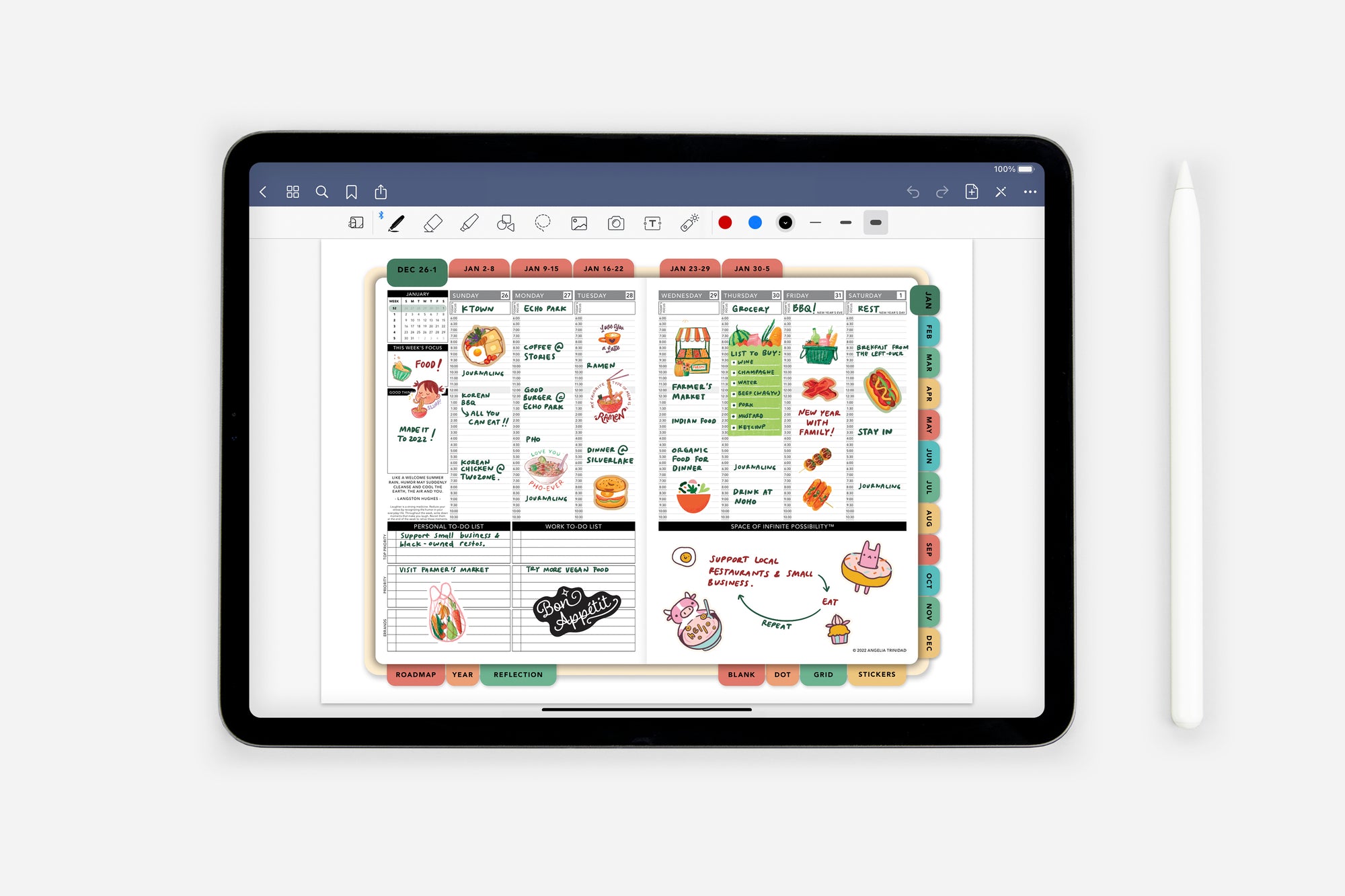 Digital Let's Eat! Foodie Sticker Book - Passion Planner
