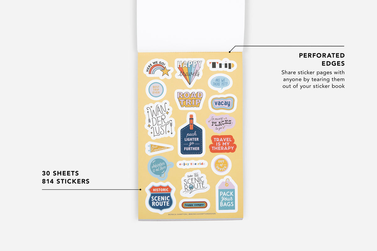 Let's Go! Travel Sticker Book - Passion Planner