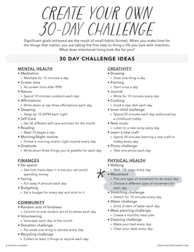 Create Your Own 30-Day Challenge - Passion Planner