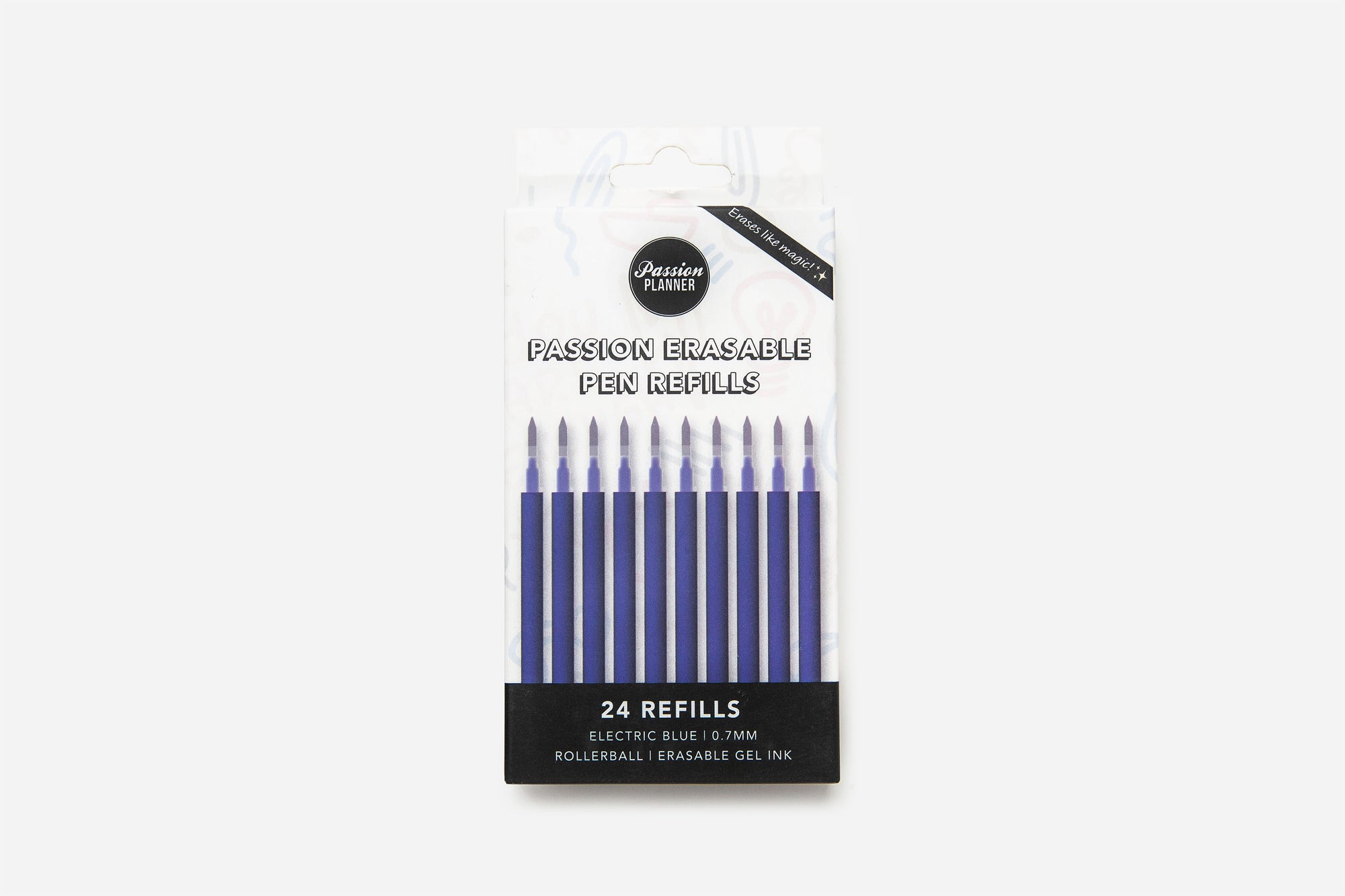 Passion Erasable Pen Refills - Electric Blue (24-count) - Passion Planner